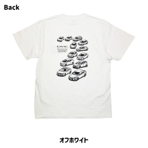 2401HD41-07 シビック Honda CIVIC HISTORY Tシャツ