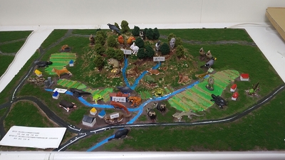 白賀渓谷の自然を再現したジオラマ