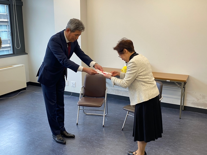 三吉吉三(広島ホームテレビ社長)・藤原久美子理事長(ひろしまこども夢財団)