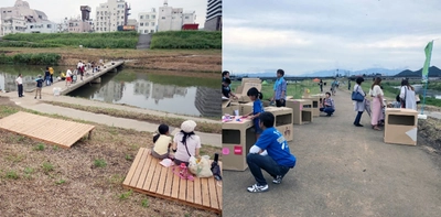 遠賀川河川敷公共空間で「遠賀川水辺ピクニック」を開催　水生生物調査やデイキャンプなど親子で楽しめる企画