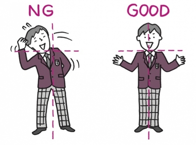 人前で話すときは「癖で動かない」こと。無意識に動いてしまうので、話しているところを動画で撮影してみるもの一つの手。