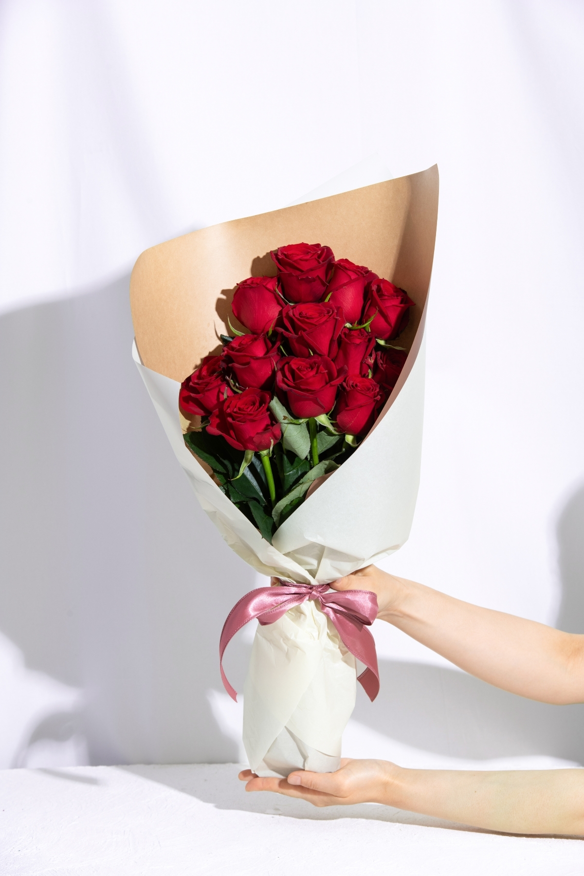 ダズンローズの花束 レッド