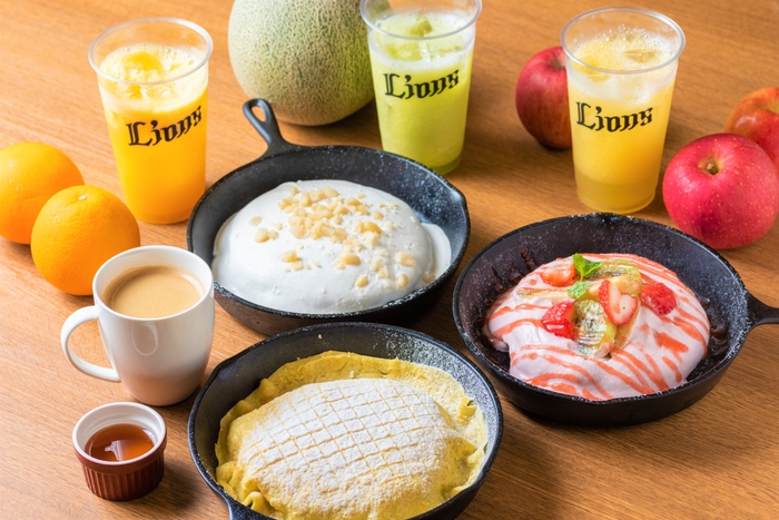 「メットライフドームパンケーキ」や、豊富なドリンクメニューもお愉しみください!