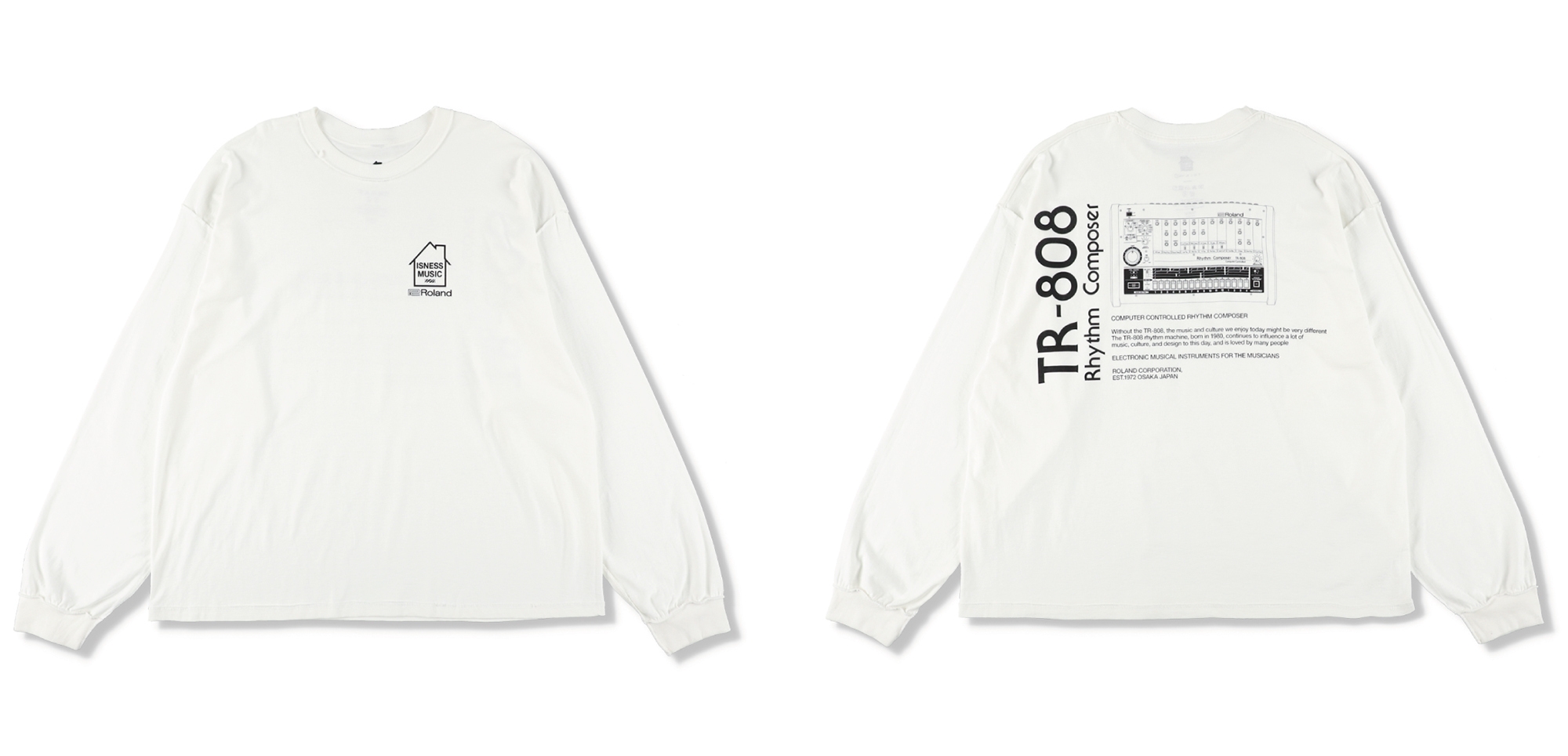 TR-808 LONG SLEEVE T-SHIRT(ISNESS MUSICxROLAND)