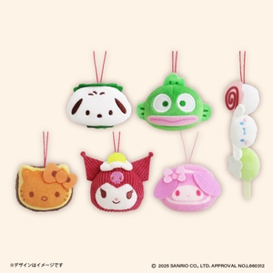 ▲サンリオキャラクターズ　和菓子ティータイム　和菓子マスコット　～ＧｉＧＯ限定～