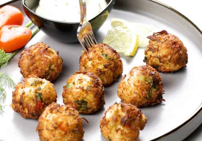 アメリカン・クラブケーキ調理例