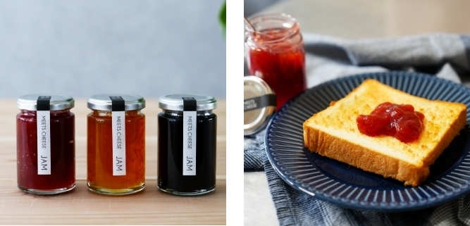 ジャム各種(いちご、マーマレード、ブルーベリー：各1,000円)