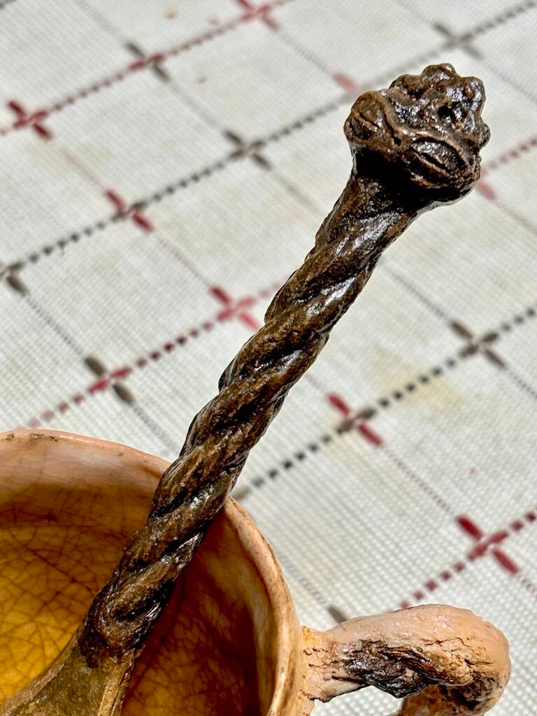 遮光器土偶の頭付スプーン