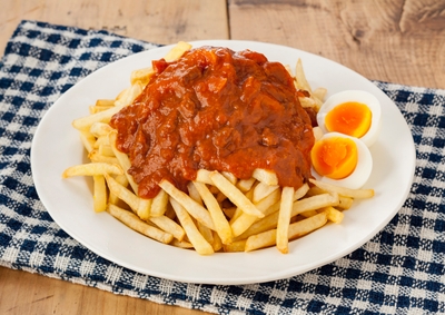 ミートソースのローディッドポテト