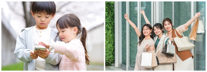 デジタルスタンプラリーを楽しむ参加者のイメージ