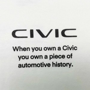 2401HD41-07 シビック Honda CIVIC HISTORY Tシャツ