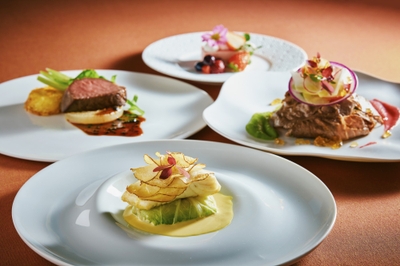 ▲淡路島の旬食材を使用したフレンチコース