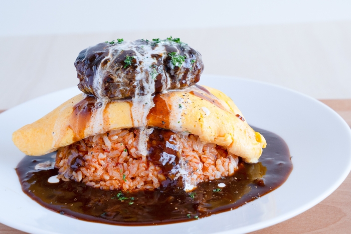 三浦赤たまごと足柄牛ハンバーグ 贅沢オムバーグ