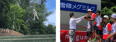 昨年開催「第14回 雪印メグミルク杯ジュニアサマージャンプ大会」の様子