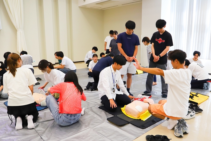 9月2日に実施した「防災・復興学入門B」実技講習の様子