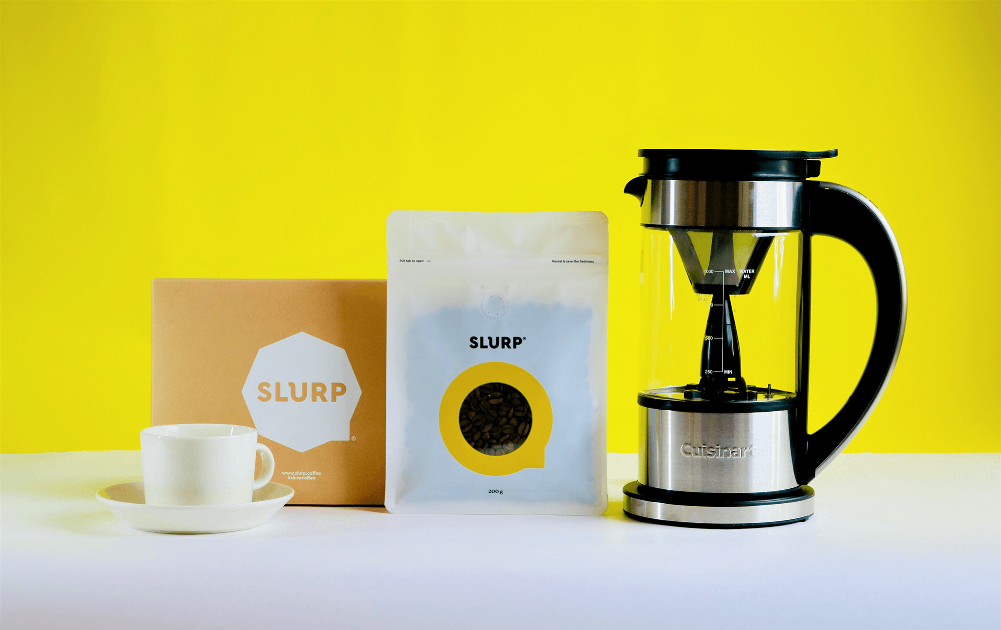 【クイジナート】と【スラープ】のコラボレーション!《ファウンテン コーヒーメーカー》で楽しむコーヒーのサブスクリプションサービス、2021年7月1日(木)スタート!