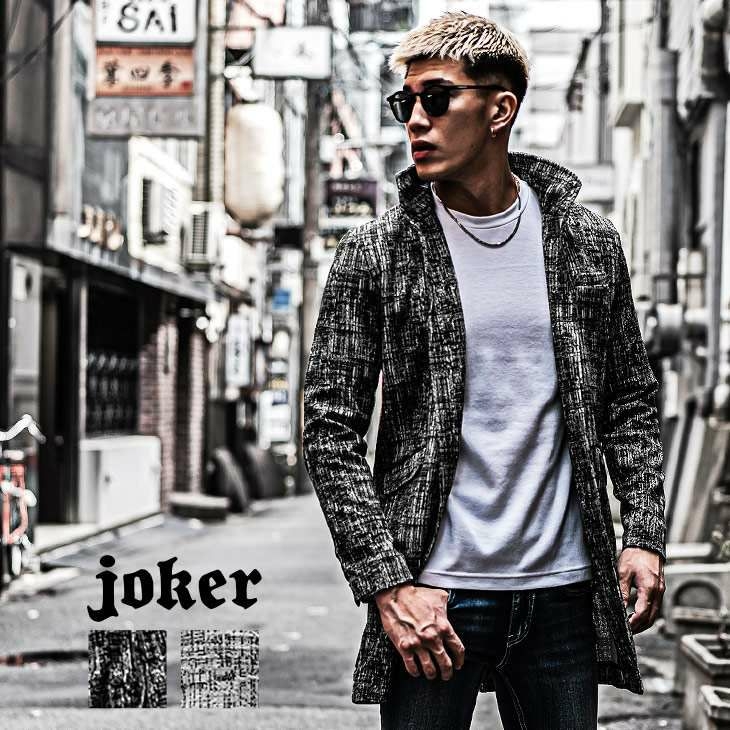 joker モザイクチェックイタリアンコート