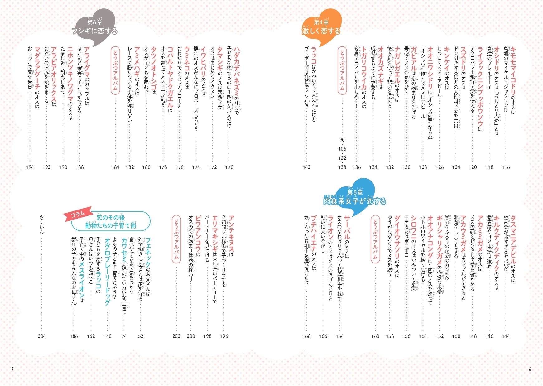 恋するいきもの図鑑DX もくじ②