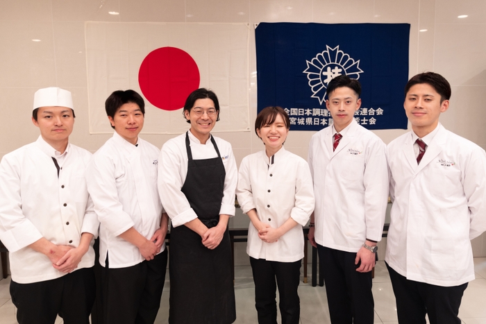 青年料理技能向上コンクール 株式会社一の坊・出展者6名