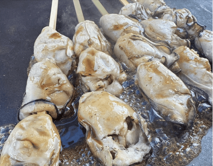 グルメ例) 大粒真牡蠣串焼き