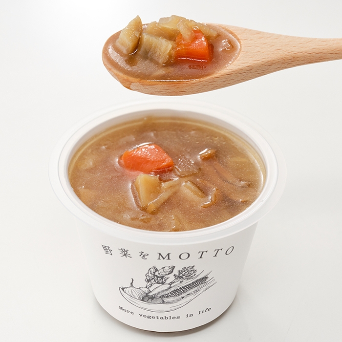 青森産ごぼうと舞茸と国産野菜のぽかぽか和風生姜スープ(3)