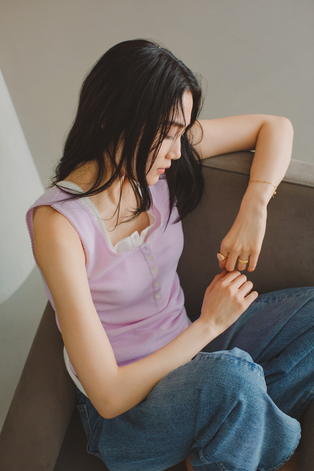 wai+ マトラッセトリプルクロスジレ  S 野尻美穂さん ファッションディレクター 野尻美穂氏による『Wai+』、新作アイテムの