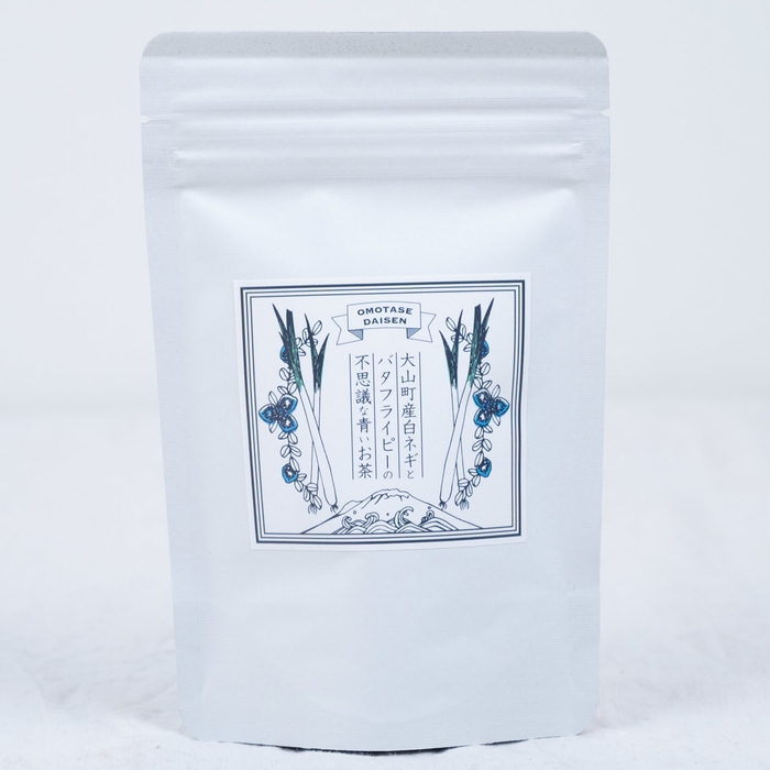 白ネギとバタフライピーの不思議な青いお茶