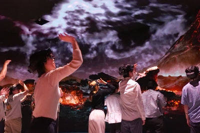 ▲「モンスターハンター ブリッジ」体験の様子