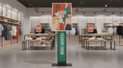 Samsung E-Paper用VESAブランディング対応フロアスタンド – BrandMe（ご利用イメージⅠ）