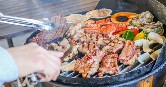 海鮮&3種のお肉が楽しめる「Premium BBQ」のイメージ