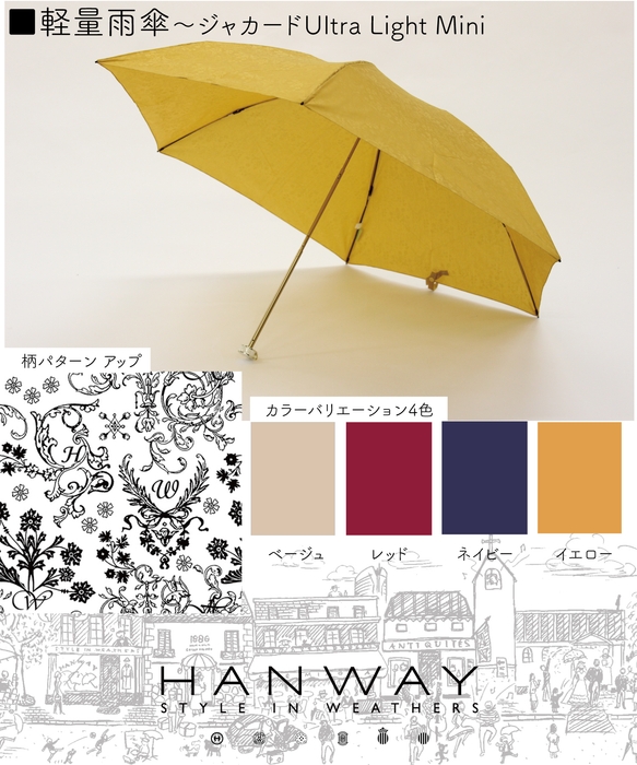 軽量雨傘なのでバックに入れて持ち運びに便利