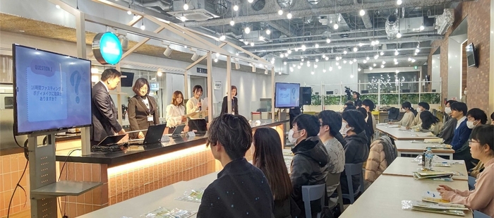 令和6年(2024年)2月に実施した「食と栄養」をテーマとした健康講座の様子