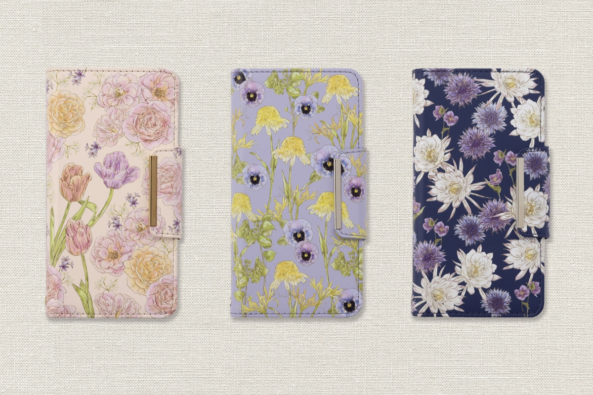 NTTドコモのスマホカバーに 「花屋さんのお花柄」を提供 「いつも手に
