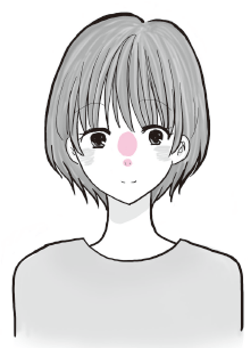 鼻先、目と目の間の肌荒れ、 鼻の毛穴が開く