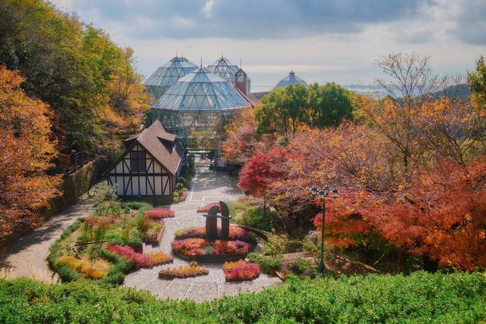 布引の紅葉がある風景(1)