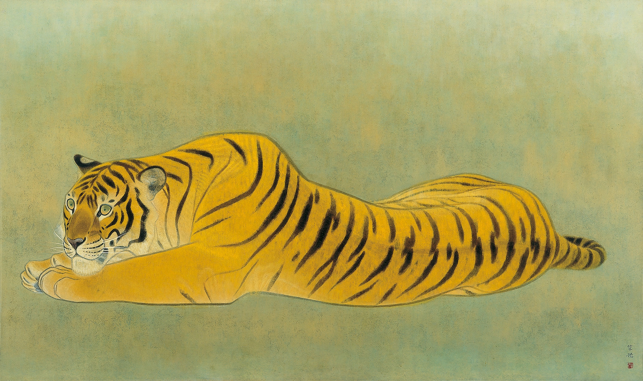 山口華楊「虎」 1956年(昭和31)第12回日展 丸一鋼管株式会社蔵