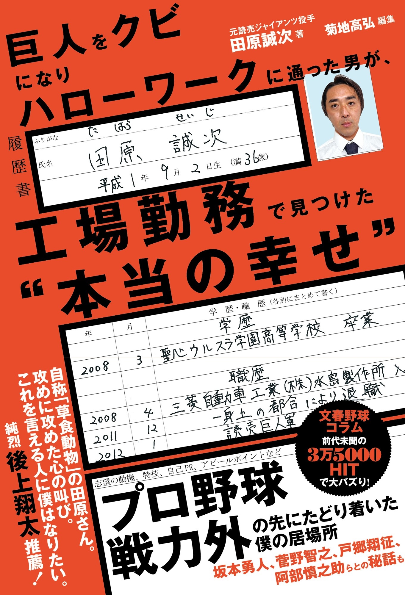 元巨人投手・田原誠次の人生逆転コラム集『巨人をクビになり