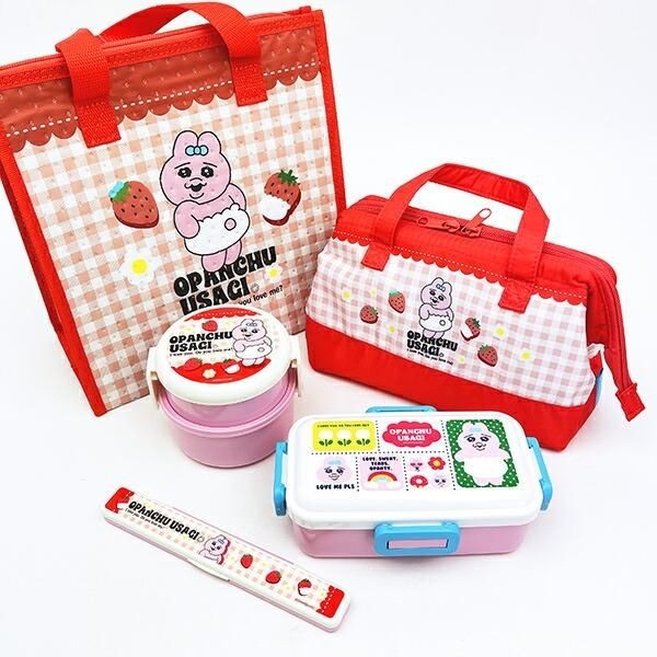 いちご柄のおぱんちゅうさぎが愛おしい…不憫かわいいランチシリーズがそろいました