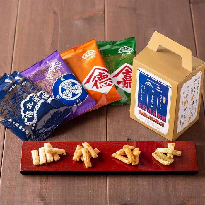 内容量:17g×5袋(ピーセン×2、七味唐辛子味、ゆずきり味、あおさのり味×各1)