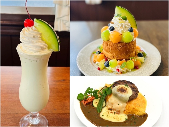 大雄山線駅舎カフェ1の1 メロンフェア