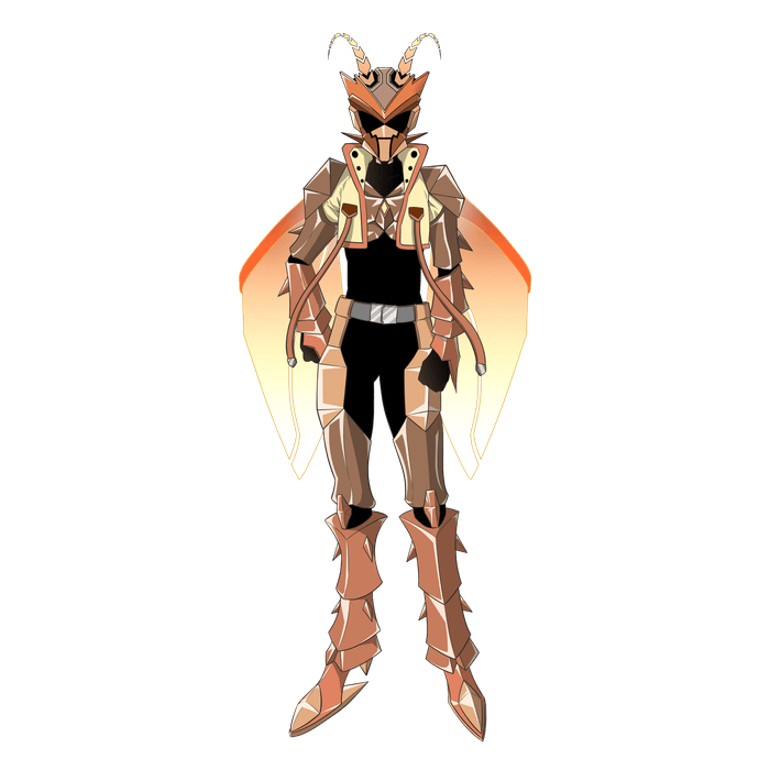 特撮ヒーローになったオスゴキブリ(立ち絵)