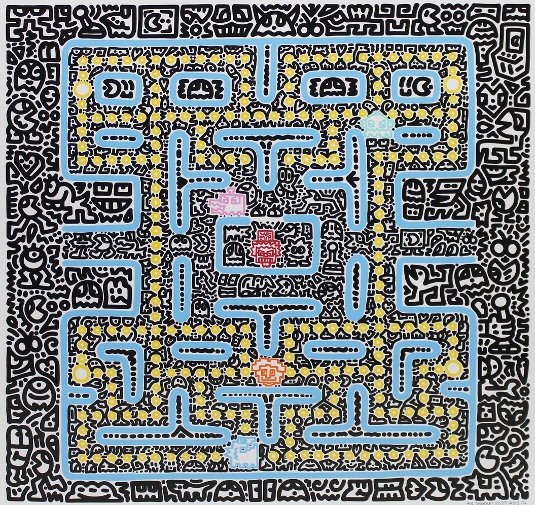 【Mr.Doodle】「Classic Maze」 シルクスクリーン 50×50cm