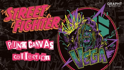 ASOBI GRAPHTから「ストリートファイター 6」の 追加コラボアイテムが多数登場　 新発表『パンクキャンバス コレクション』、 『キャラクターTシャツ』や『メタルアートバッジ』、 「がんばれジュリちゃん」から『ゲーミングザンギTシャツ』などの 新作を追加