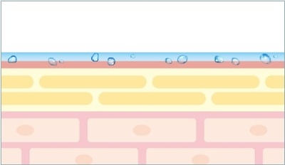 化粧水や美容液の浸透  肌の表面のみが潤っている状態