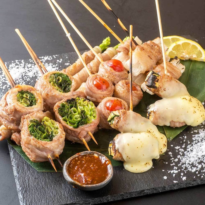 女性に大人気!!博多野菜巻き串