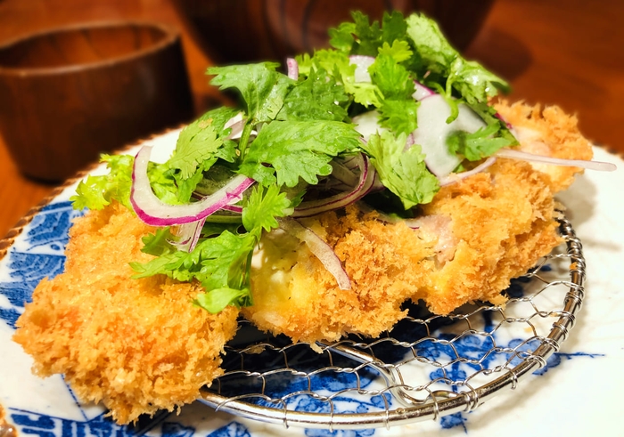 特製パクチーだれ日向鶏かつ定食(新丸ビル店)