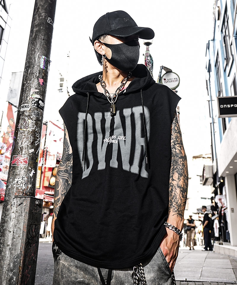 Ephemeral Logo NoSleeve Hoodie(ブラック)