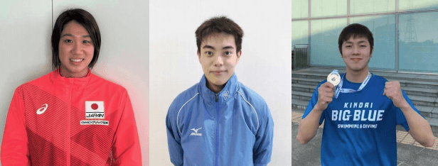 難波 実夢(左)、西田 玲雄(真ん中)、南井 瑛翔(右)