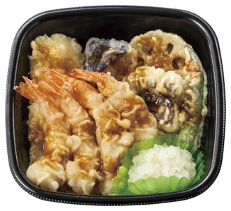 エビ4尾/イカ/カレイ/野菜3種　おろし上・海鮮天丼　825円(税込890円)