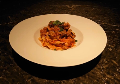 「l’Eclat 銀座おのでら」手打ち生パスタ　（一例・タリアテッレ）